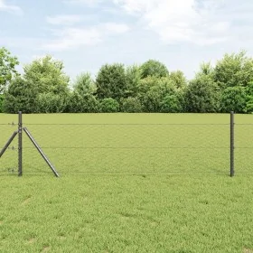 Cerca Hexagonal Gris 0.5x100 m Acero
