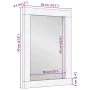 Espejo de baño 50x70x3 cm de madera maciza de acacia de , Tocadores de baño - Ref: Foro24-4017787, Precio: 60,31 €, Descuento...