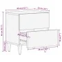 Cabinet de Noche Marrón miel Madera maciza de Sheesham | Foro24.es | Tu tienda online para hogar, jardín y más Foro24.es