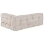 Cojín para Sofá de Palets de con Soporte para Brazos y Espalda de Tela Crema de , Cojines para sillas y sofás - Ref: Foro24-4...
