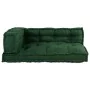 Cojín para sofá de palets con soporte para brazos y respaldo de tela verde by , Cushions for chairs and sofas - Ref: Foro24-4...