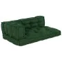 Cojín para sofá de palets con soporte para brazos y respaldo de tela verde by , Cushions for chairs and sofas - Ref: Foro24-4...