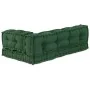 Cojín para sofá de palets con soporte para brazos y respaldo de tela verde by , Cushions for chairs and sofas - Ref: Foro24-4...