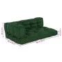 Cojín para sofá de palets con soporte para brazos y respaldo de tela verde by , Cushions for chairs and sofas - Ref: Foro24-4...