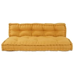 Cojín de sofá de palets con soporte para la espalda, en tela amarilla de , Cojines para sillas y sofás - Ref: Foro24-4019093,...