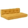 Cojín de sofá de palets con soporte para la espalda, en tela amarilla de , Cojines para sillas y sofás - Ref: Foro24-4019093,...