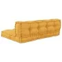 Cojín de sofá de palets con soporte para la espalda, en tela amarilla de , Cojines para sillas y sofás - Ref: Foro24-4019093,...