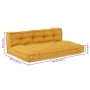 Cojín de sofá de palets con soporte para la espalda, en tela amarilla de , Cojines para sillas y sofás - Ref: Foro24-4019093,...