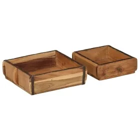 Juego de bandejas de 2 piezas de madera maciza