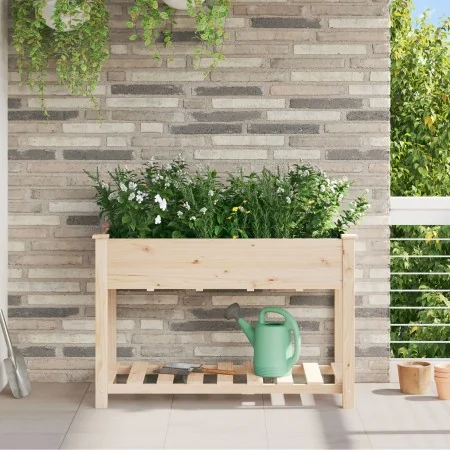 Jardín Planter con Estante 115x59x76 cm Madera Maciza de Abeto by , Pots and planters - Ref: Foro24-42006567, Price: 87,39 €,...