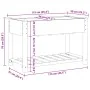 Jardín Planter con Estante 115x59x76 cm Madera Maciza de Abeto by , Pots and planters - Ref: Foro24-42006567, Price: 87,39 €,...