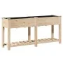 Macetero de jardín con estante 161x43x76 cm de madera maciza de abeto | Foro24.es | Tu tienda online para hogar, jardín y más Foro24.es