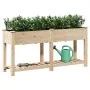 Macetero de jardín con estante 161x43x76 cm de madera maciza de abeto | Foro24.es | Tu tienda online para hogar, jardín y más Foro24.es