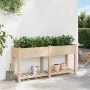 Macetero de jardín con estante 161x43x76 cm de madera maciza de abeto | Foro24.es | Tu tienda online para hogar, jardín y más Foro24.es