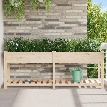 Macetero de jardín con estante 203x53x76 cm de madera maciza de abeto | Foro24.es | Tu tienda online para hogar, jardín y más Foro24.es