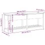 Macetero de jardín con estante 203x53x76 cm de madera maciza de abeto | Foro24.es | Tu tienda online para hogar, jardín y más Foro24.es