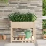 Macetero de jardín con estante 90x90x76 cm de madera maciza de abeto | Foro24.es | Tu tienda online para hogar, jardín y más Foro24.es