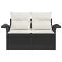 Sofá de Jardín de 2 Plazas con Cojines Negra de Poliratán von , Outdoor-Sofas - Ref: Foro24-42006692, Preis: 172,22 €, Rabatt...