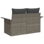 Sofá de jardín de 2 plazas con almacenamiento y cojines Ratan gris de , Sofás de exterior - Ref: Foro24-42006704, Precio: 187...