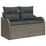 Sofá de jardín de 2 plazas con almacenamiento y cojines en gris de ratán von , Outdoor-Sofas - Ref: Foro24-42006724, Preis: 1...