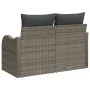 Sofá de jardín de 2 plazas con almacenamiento y cojines en gris de ratán von , Outdoor-Sofas - Ref: Foro24-42006724, Preis: 1...