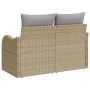 Sofá de jardín de 2 plazas con almacenamiento y cojines Beige Poliratán by , Outdoor sofas - Ref: Foro24-42006725, Price: 191...