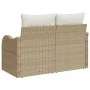 Sofá de jardín de 2 plazas con almacenamiento y cojines Beige Ratán von , Outdoor-Sofas - Ref: Foro24-42006726, Preis: 190,96...