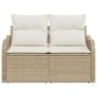 Sofá de jardín de 2 plazas con almacenamiento y cojines Beige Ratán von , Outdoor-Sofas - Ref: Foro24-42006726, Preis: 190,96...