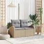 Sofá de Jardín de 2 Plazas con Cojines Beige Poliratán | Foro24.es | Tu tienda online para hogar, jardín y más Foro24.es