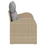 Sofá de Jardín de 2 Plazas con Almacenamiento y Cojines Beige Poliratán | Foro24.es | Tu tienda online para hogar, jardín y más Foro24.es
