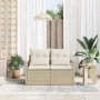 Sofá de jardín de 2 plazas con cojines beige de ratán | Foro24.es | Tu tienda online para hogar, jardín y más Foro24.es