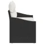 Sofá de jardín de 2 plazas con cojines negro de polirratán by , Outdoor sofas - Ref: Foro24-42006772, Price: 164,40 €, Discou...