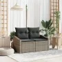 Sofá de jardín de 2 plazas con cojines de en ratán gris by , Outdoor sofas - Ref: Foro24-42006774, Price: 171,74 €, Discount:...