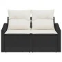 Sofá de jardín de 2 plazas con almacenamiento y cojines de ratán negro von , Outdoor-Sofas - Ref: Foro24-42006782, Preis: 182...