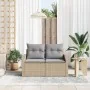 Sofá de Jardín de 2 Plazas con Almacenamiento y Cojines Beige de Poliratán von , Outdoor-Sofas - Ref: Foro24-42006785, Preis:...