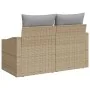 Sofá de Jardín de 2 Plazas con Almacenamiento y Cojines Beige de Poliratán von , Outdoor-Sofas - Ref: Foro24-42006785, Preis:...