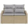 Sofá de Jardín de 2 Plazas con Almacenamiento y Cojines Beige de Poliratán von , Outdoor-Sofas - Ref: Foro24-42006785, Preis:...