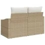 Sofá de jardín de 2 plazas con almacenamiento y cojines beige de ratán von , Outdoor-Sofas - Ref: Foro24-42006786, Preis: 192...