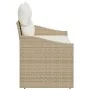 Sofá de jardín de 2 plazas con almacenamiento y cojines beige de ratán von , Outdoor-Sofas - Ref: Foro24-42006786, Preis: 192...