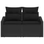 Sofá de jardín de 2 plazas con almacenamiento y cojines Negro Poliratán by , Outdoor sofas - Ref: Foro24-42006791, Price: 184...