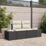 Sofá de jardín de 2 plazas con cojines negro ratán polietileno by , Outdoor sofas - Ref: Foro24-42006792, Price: 185,66 €, Di...