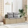 Sofá de Jardín de 2 Plazas con Cojines Beige de Poliratán | Foro24.es | Tu tienda online para hogar, jardín y más Foro24.es