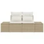 Sofá de jardín de 2 plazas con cojines beige de ratán by , Outdoor sofas - Ref: Foro24-42006796, Price: 193,33 €, Discount: %