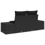 Sofá de Jardín de 2 Plazas con Cojines Negro Poliratán by , Outdoor sofas - Ref: Foro24-42006801, Price: 187,88 €, Discount: ...