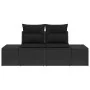 Sofá de Jardín de 2 Plazas con Cojines Negro Poliratán by , Outdoor sofas - Ref: Foro24-42006801, Price: 187,88 €, Discount: ...