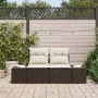 Sofá de jardín de 2 plazas con almacenamiento y cojines Marrón Rattan Sintético de , Sofás de exterior - Ref: Foro24-42006803...