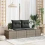 Sofá de Jardín de 2 Asientos con Almacenamiento y Cojines Gris Ratán Poliéster by , Outdoor sofas - Ref: Foro24-42006804, Pri...