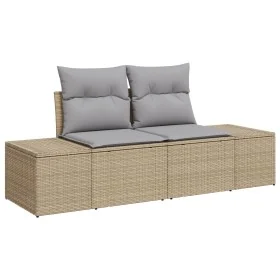Sofá de Jardín de 2 Plazas con Almacenamiento y Cojines Beige Poliratán by , Outdoor sofas - Ref: Foro24-42006805, Price: 217...