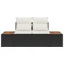 Sofá de Jardín de 2 Plazas con Cojines Negros de Poliratán by , Outdoor sofas - Ref: Foro24-42006812, Price: 199,70 €, Discou...