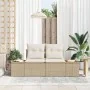 Sofá de jardín de 2 plazas con cojines beige de ratán sintético | Foro24.es | Tu tienda online para hogar, jardín y más Foro24.es
